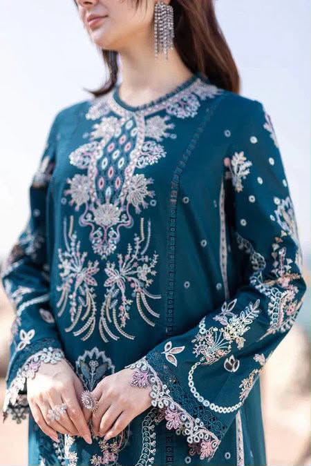 Qalamkar 5206 Winter Dhanak Embroidered 3 Piece Suit