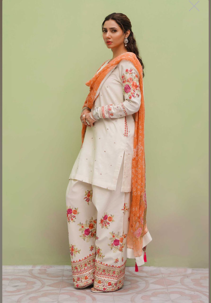 Zara Shah Jahan 4124 Winter Dhanak Embroidered 3 Piece Suit