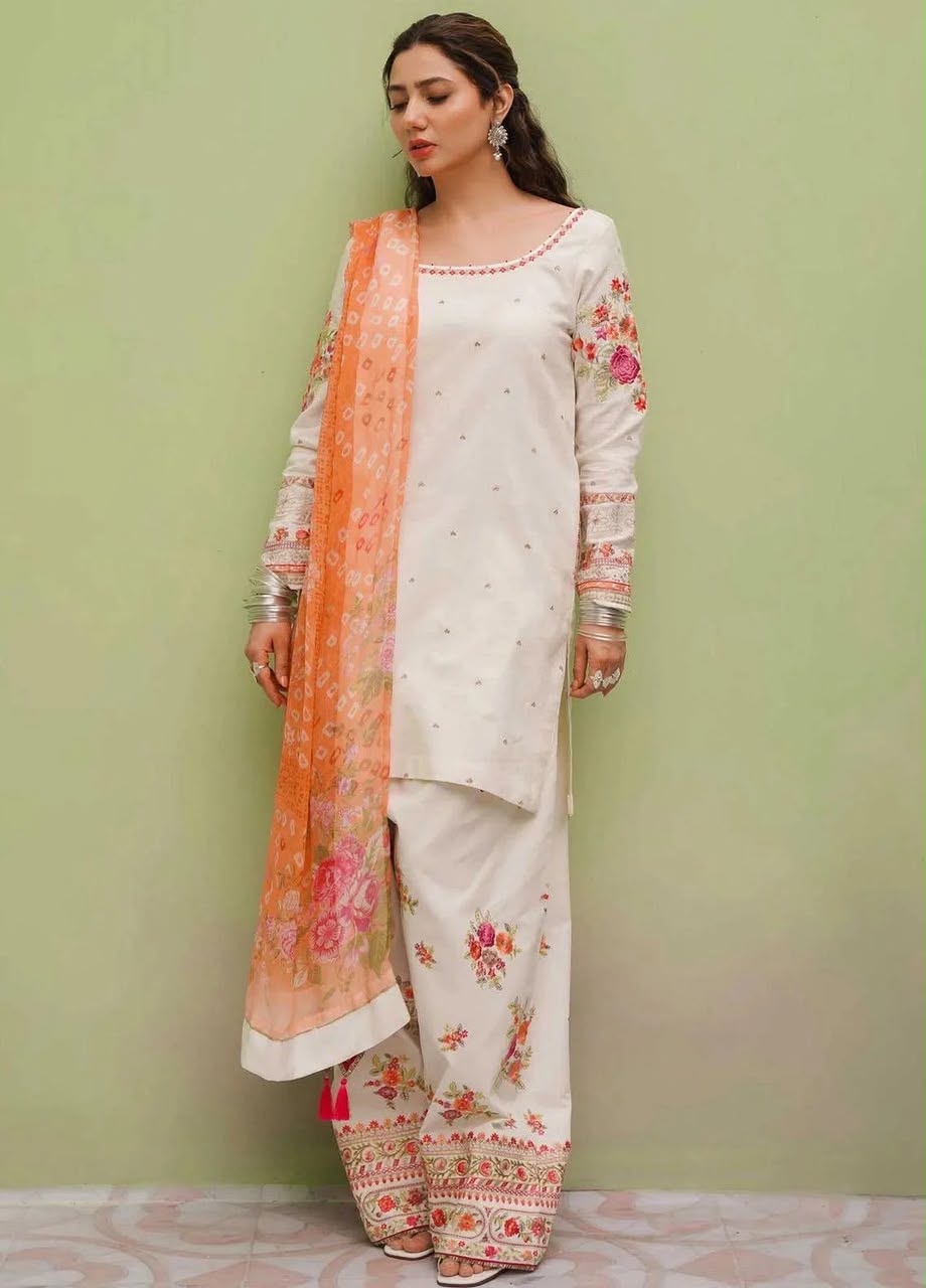 Zara Shah Jahan 4124 Winter Dhanak Embroidered 3 Piece Suit