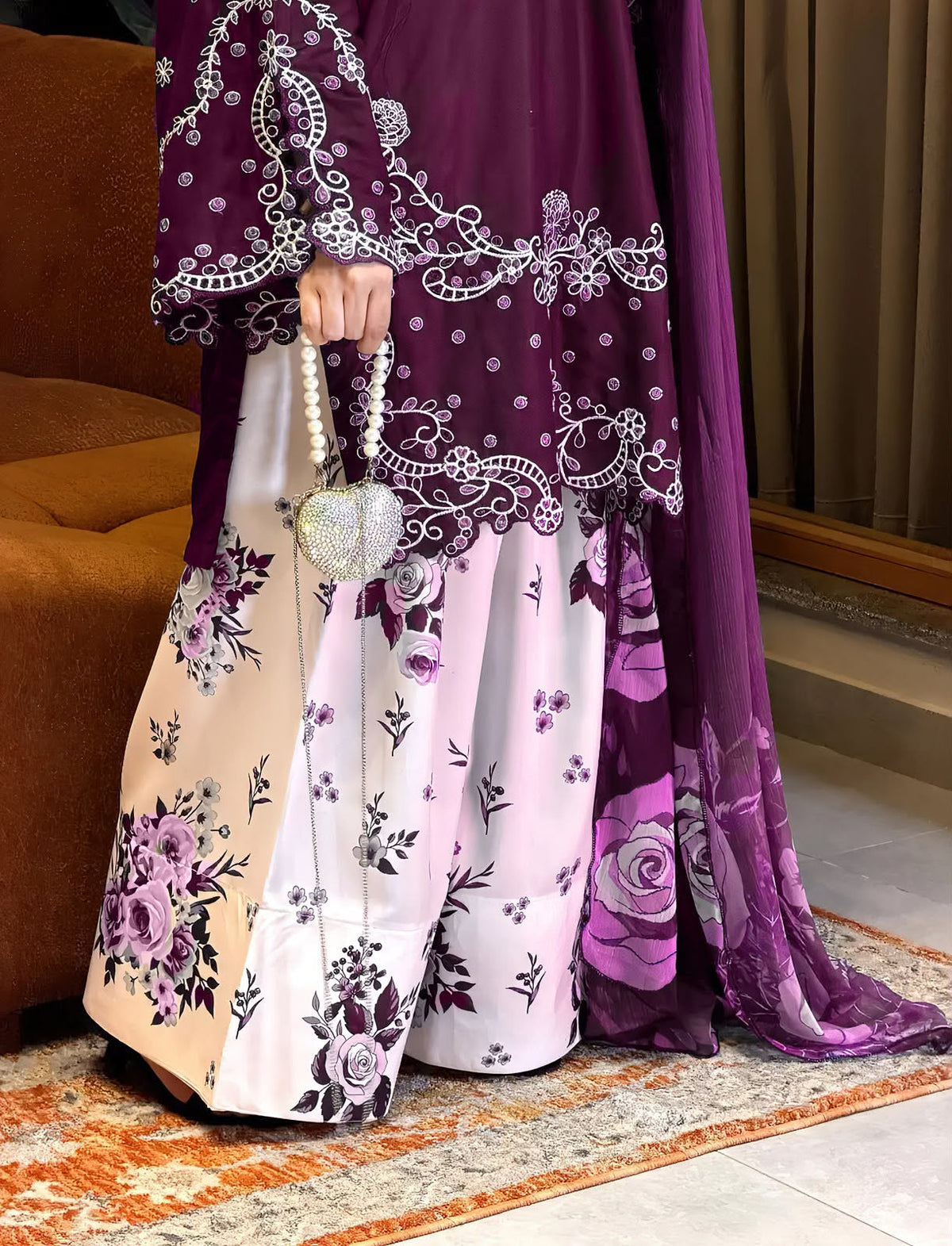 Zara Shah Jahan 4124 Winter Dhanak Embroidered 3 Piece Suit